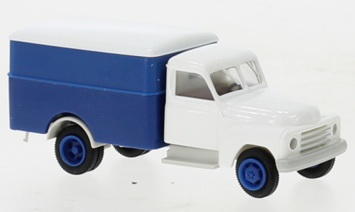 Brekina 37148 - H0 - Hanomag L 28 mit Koffer 'Economy' - weiß/blau